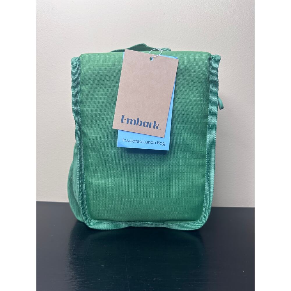Embark Upright Lunch Bag Green Recycled‎ Polyester 3L NEW w Tags